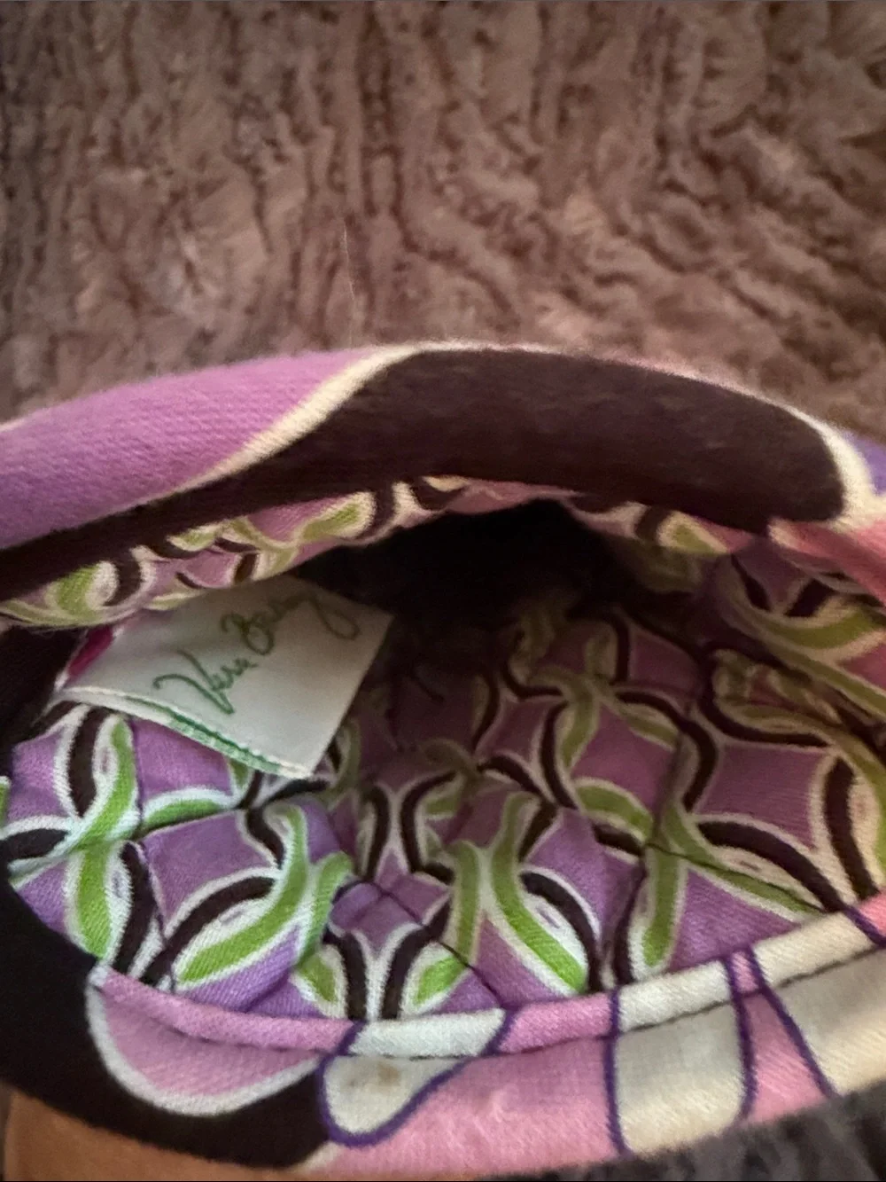 Vera Bradley Quilted Floral Phone Wallet Case in Black, Purple & Green